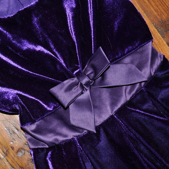 RARE, TOO! Girl's Purple Velvet Holiday Dress - Picture 2 of 5